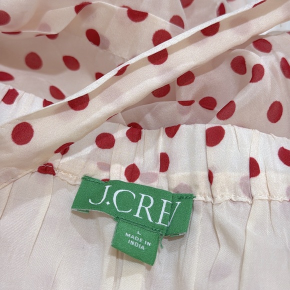 J Crew vintage red dot Pintuck midi dress in drapey organza CA701 NWOT - Picture 10 of 12